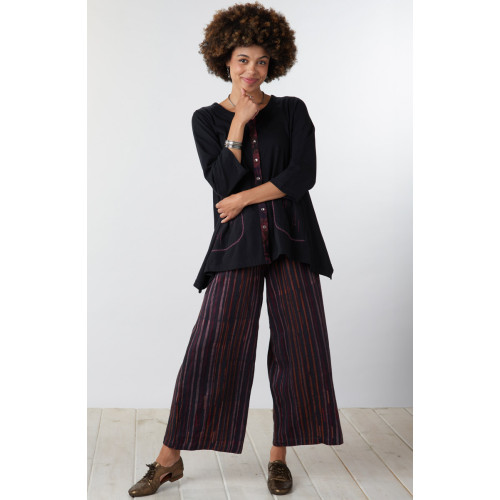 Sangli Wide-Leg Pant - Iced plum/Black
