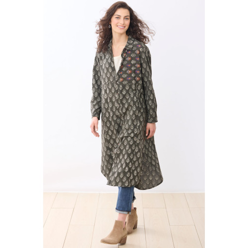 Kamya Long-Sleeve Shirtdress - Fossil
