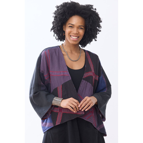 Neeta Reversible Recycled Patchwork Jacket - Chindi/Multi/Black